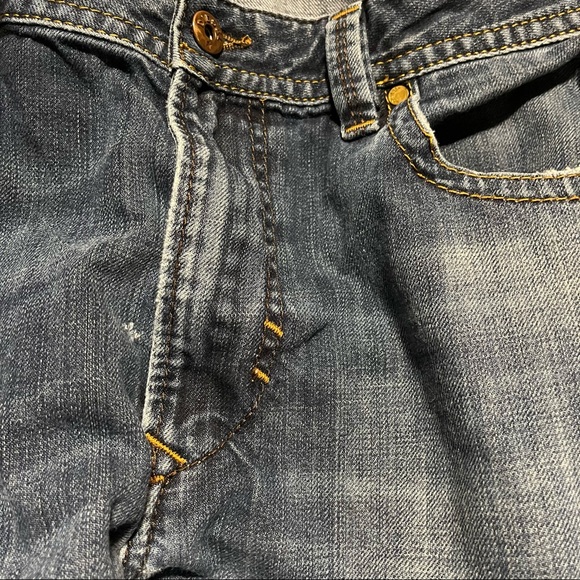 Diesel Industry Medium Wash Denim Jeans Slim Skinny Contrast Embroidery W36 L32 - Picture 3 of 12